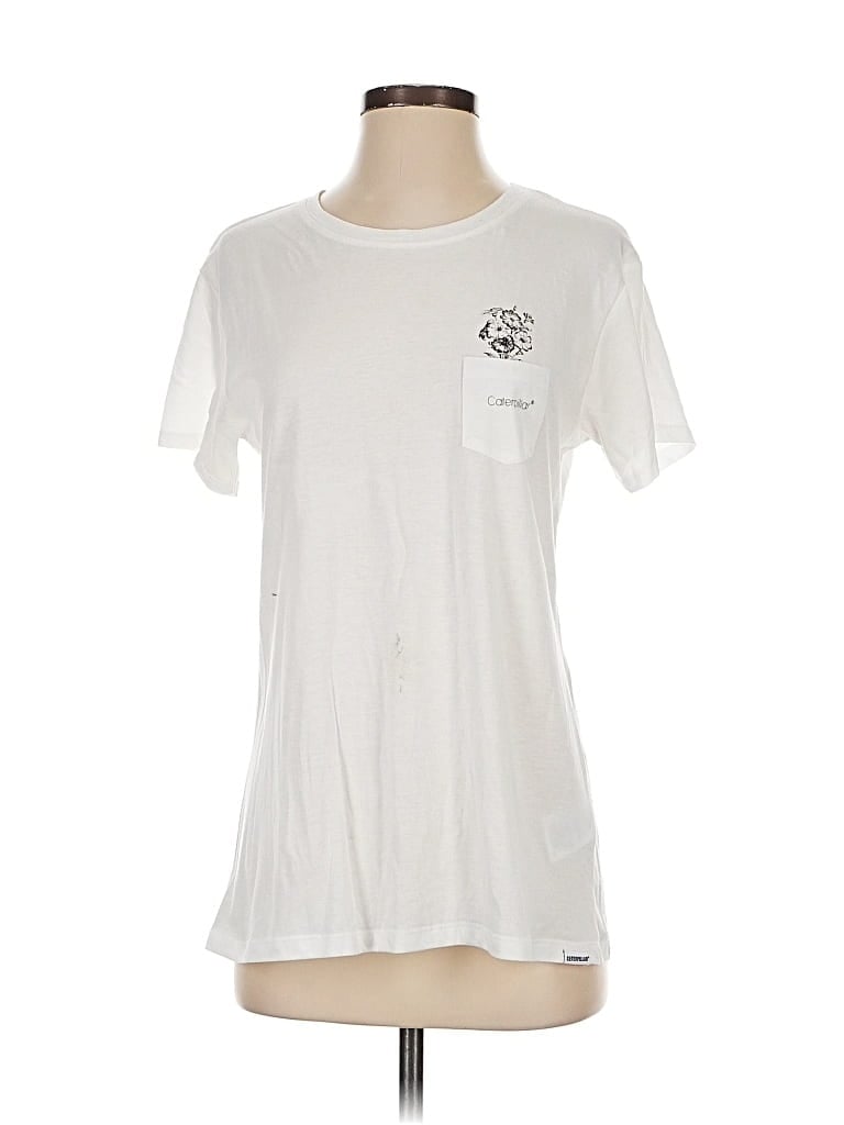 Pre-owned Caterpillar Short Sleeve T-shirt In White