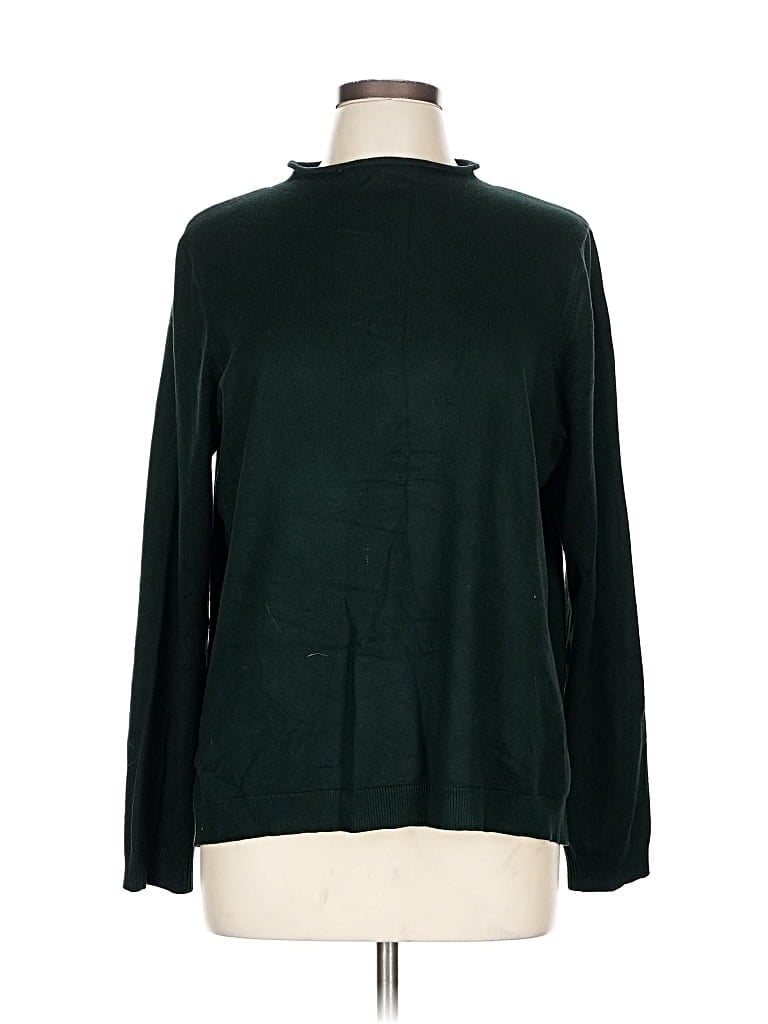 Pre-owned Adrianna Papell Turtleneck Sweater In Green