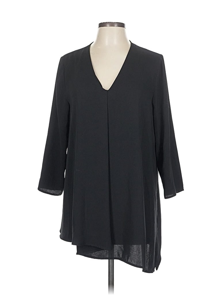 Pre-owned Sympli 3/4 Sleeve Blouse In Black