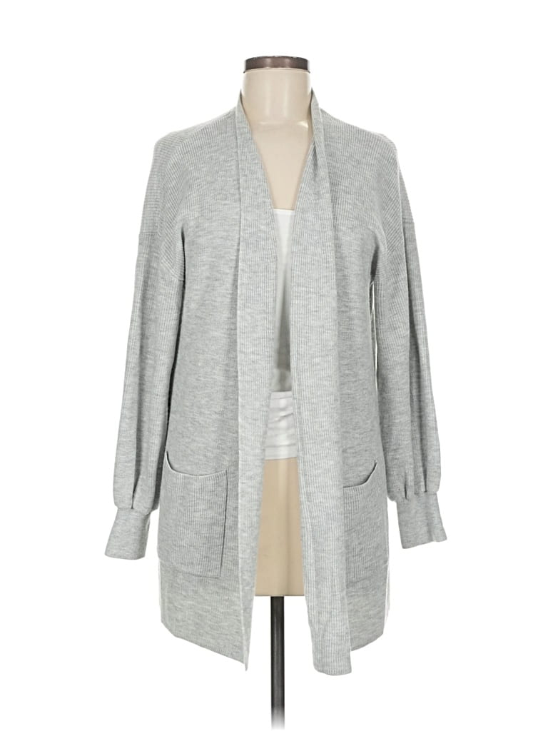 Pre-owned Ann Taylor Loft Cardigan Sweater In Gray