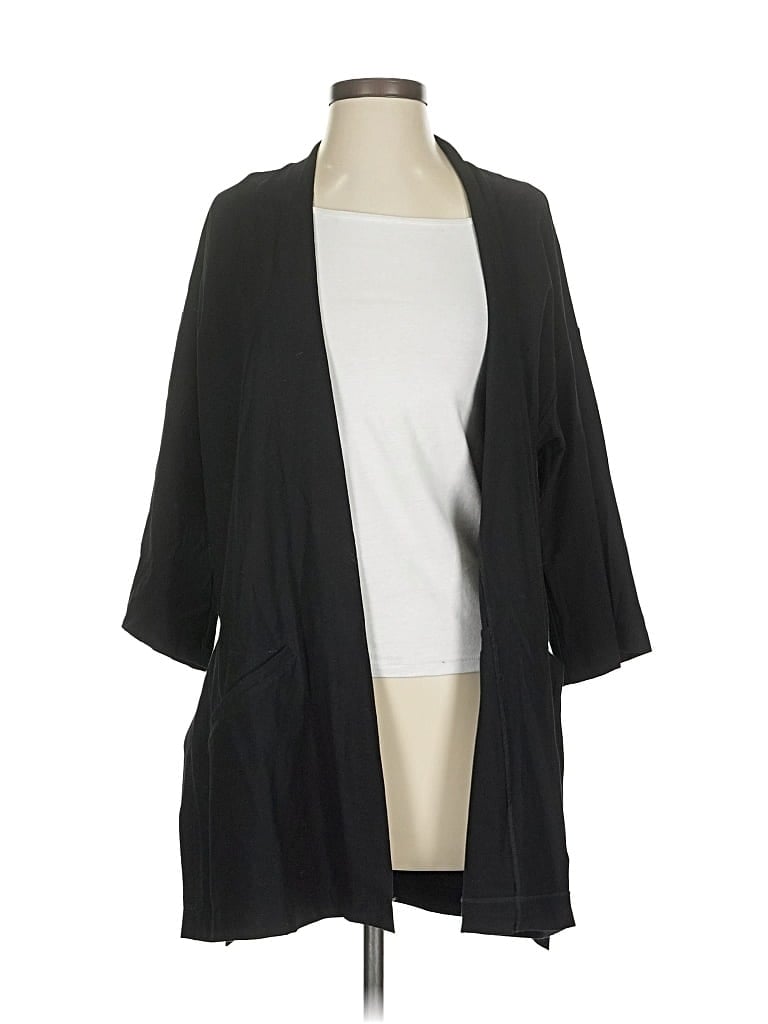 Pre-owned Eileen Fisher Blazer Jacket In Black