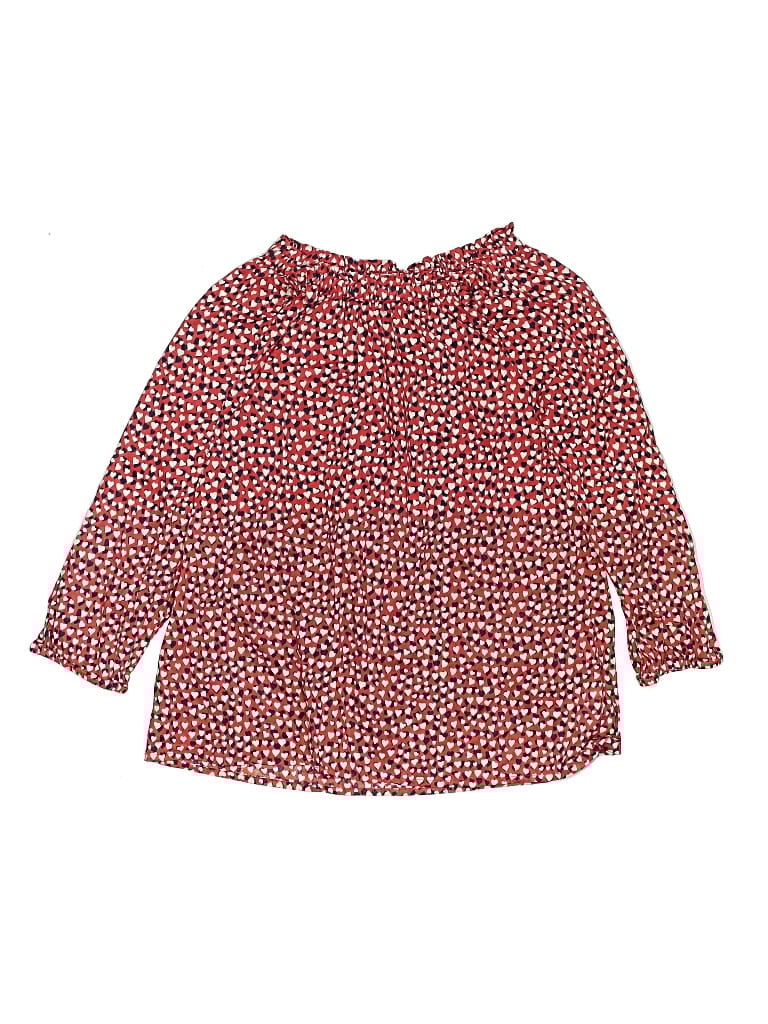 Pre-owned Crewcuts Kids' 3/4 Sleeve Blouse In Red