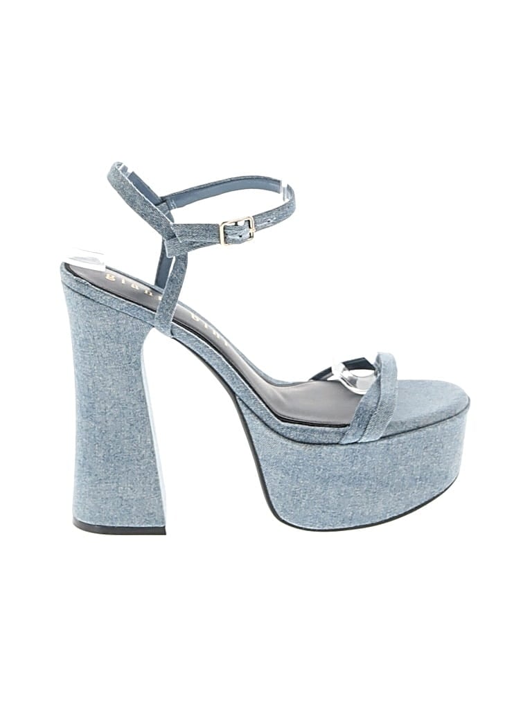 Pre-owned Gianni Heels In Blue