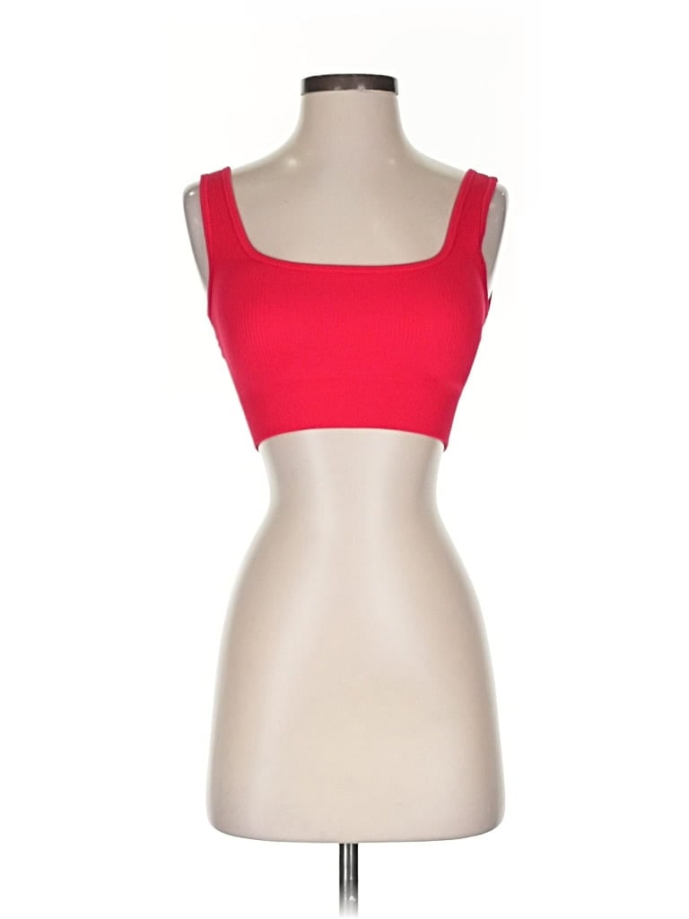 Pre-owned Oqq Tank Top Red Strapless Neckline Tops