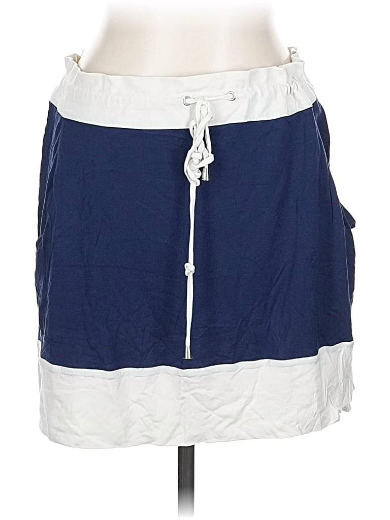 Pre-owned Banana Republic Silk Skirt In Blue