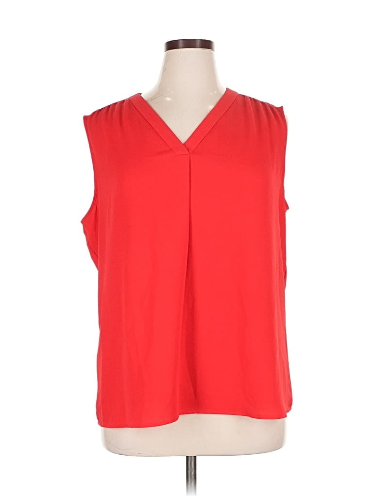 Pre-owned Nine West Sleeveless Blouse In Red