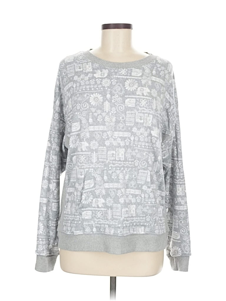 Pre-owned Cuddl Duds Pullover Sweater In Silver