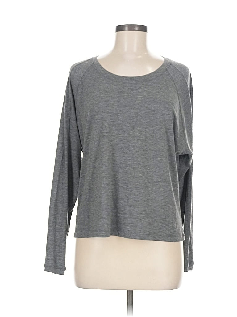 Pre-owned Lululemon Athletica Long Sleeve T-shirt In Gray