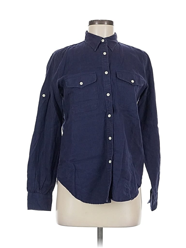 Pre-owned Polo Ralph Lauren Long Sleeve Button Down Shirt In Blue