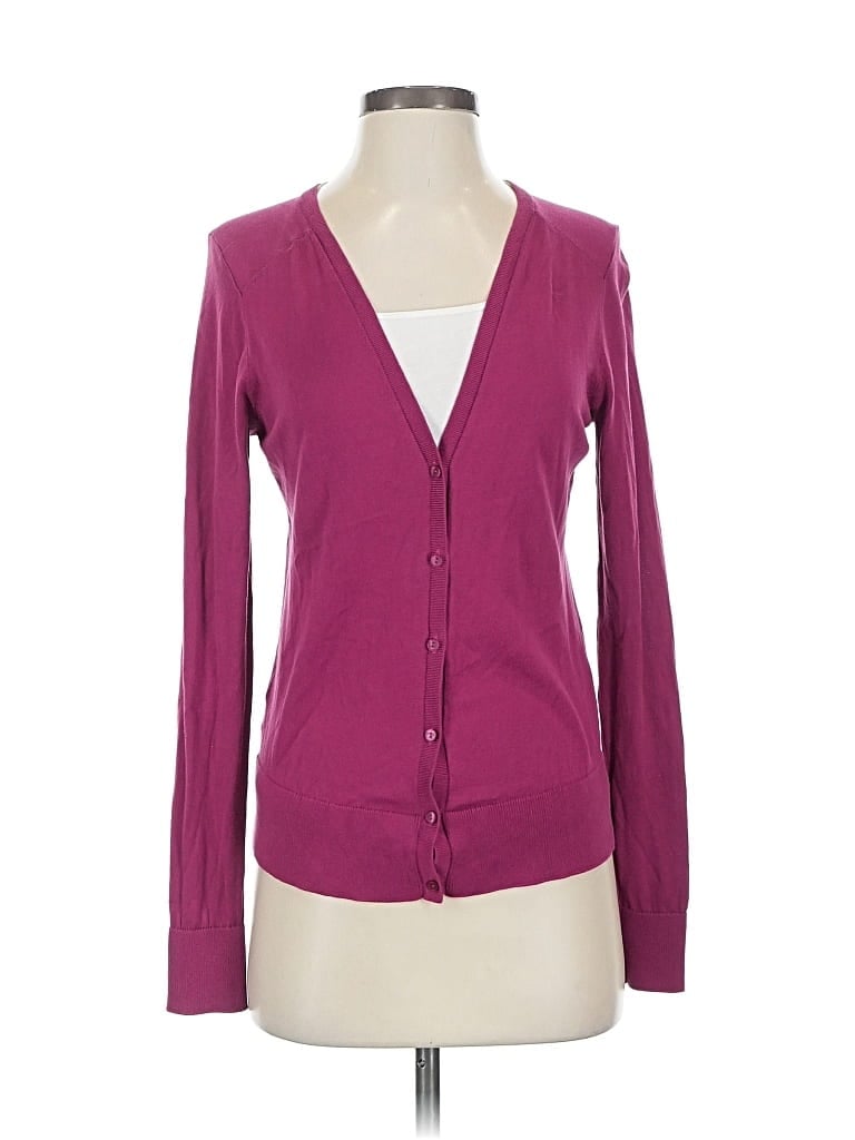 Pre-owned Ann Taylor Loft Cardigan Sweater In Purple