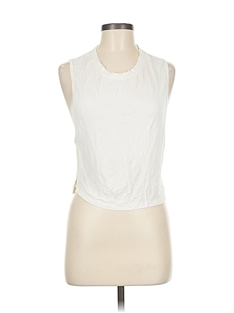 Pre-owned Unbranded Sleeveless Blouse In White