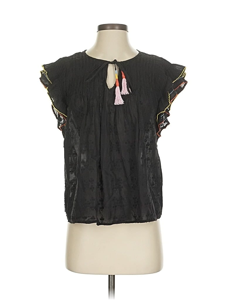 Pre-owned Dolan Sleeveless Blouse In Black