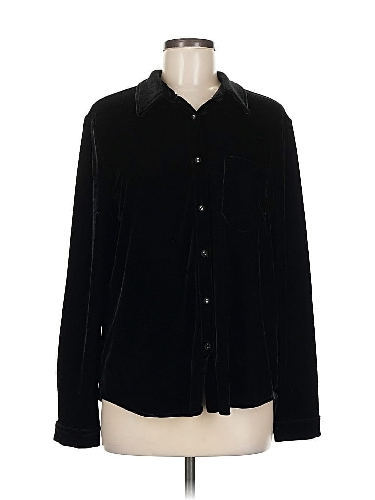 Pre-owned L'academie Los Angeles Long Sleeve Blouse In Black