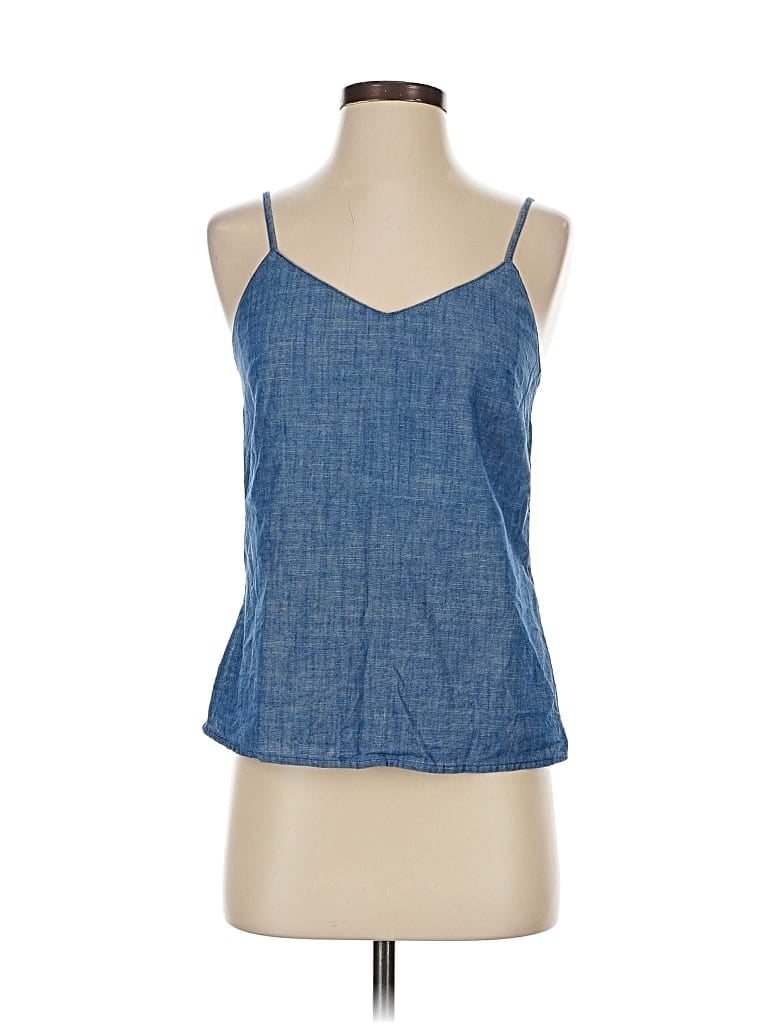 Pre-owned J.crew Factory Store Sleeveless Top Blue Halter Neckline Tops