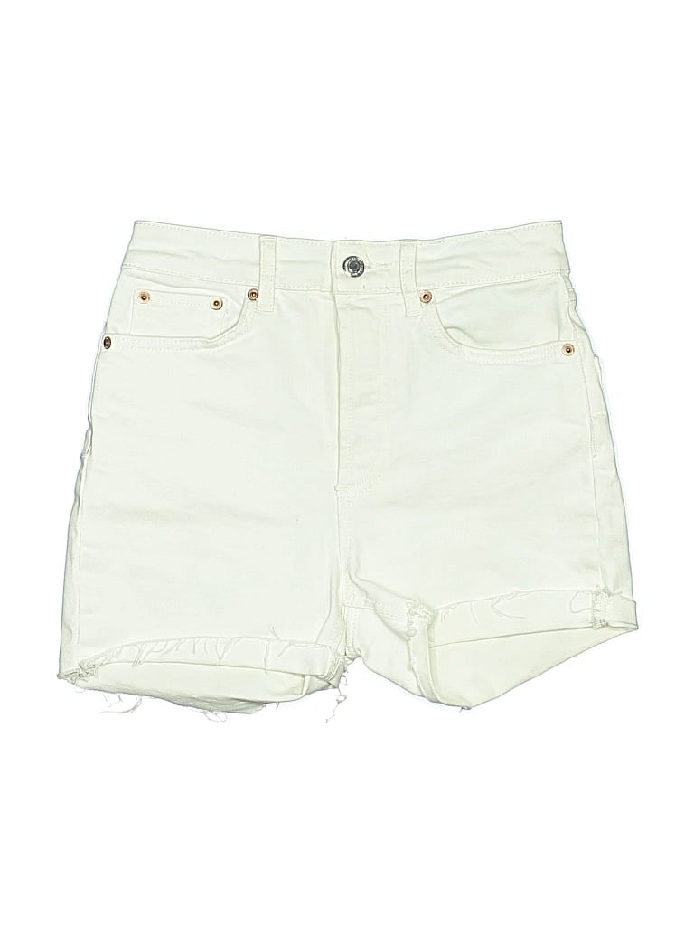 Pre-owned Zara Kids' Denim Shorts In White