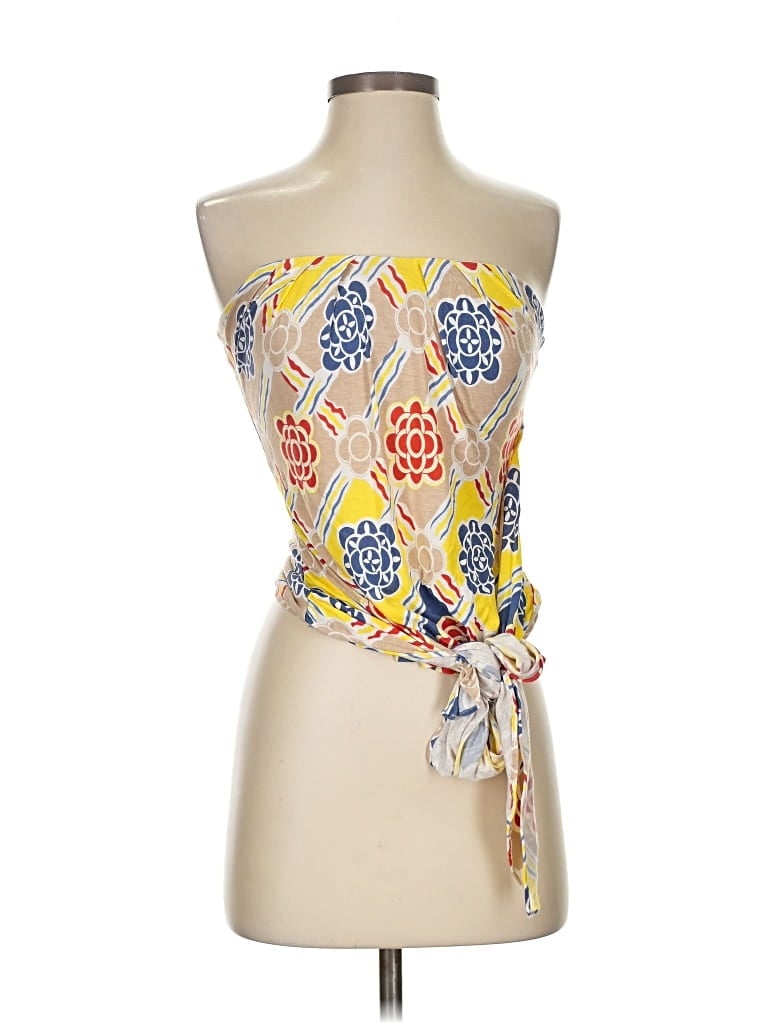 Pre-owned The Beaufort Bonnet Company Tube Top Tan Strapless Neckline Tops In Brown