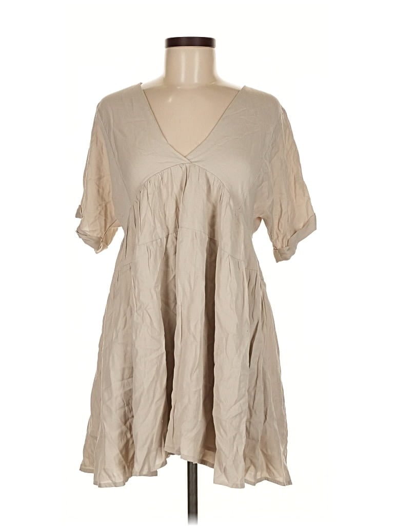 Pre-owned Mustard Seed Casual Dress In Brown