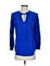 Chico's 100% Polyester Blue 3/4 Sleeve Blouse Size XS (00) - photo 1