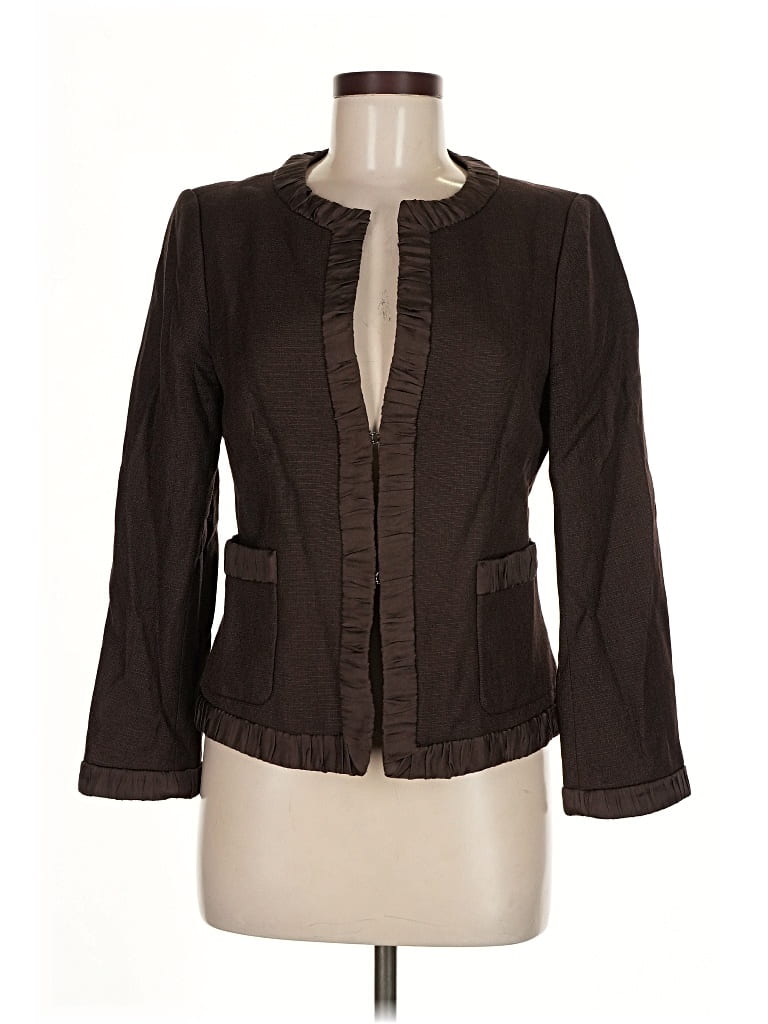 Pre-owned Zara Blazer Jacket In Brown