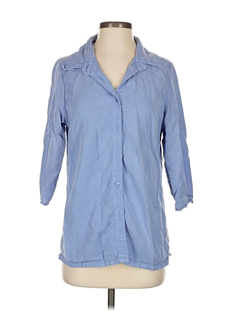 Pre-owned Harry Potter 3/4 Sleeve Button Down Shirt In Blue