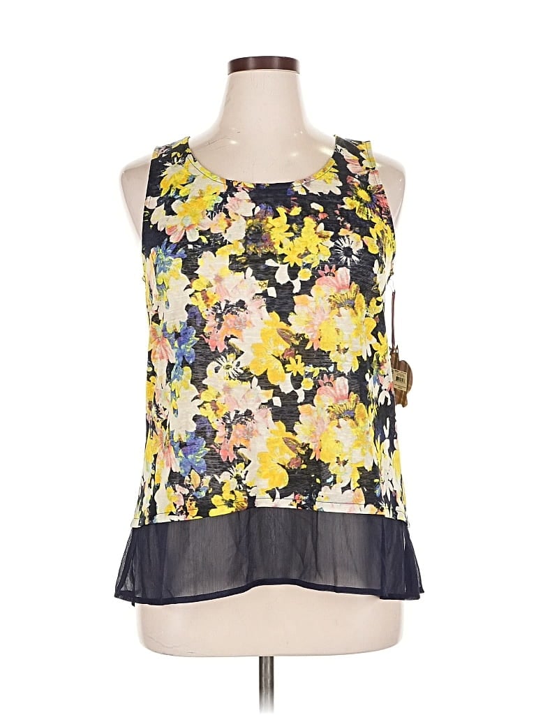 Pre-owned Princess Vera Wang Sleeveless Top Yellow Crew Neck Tops