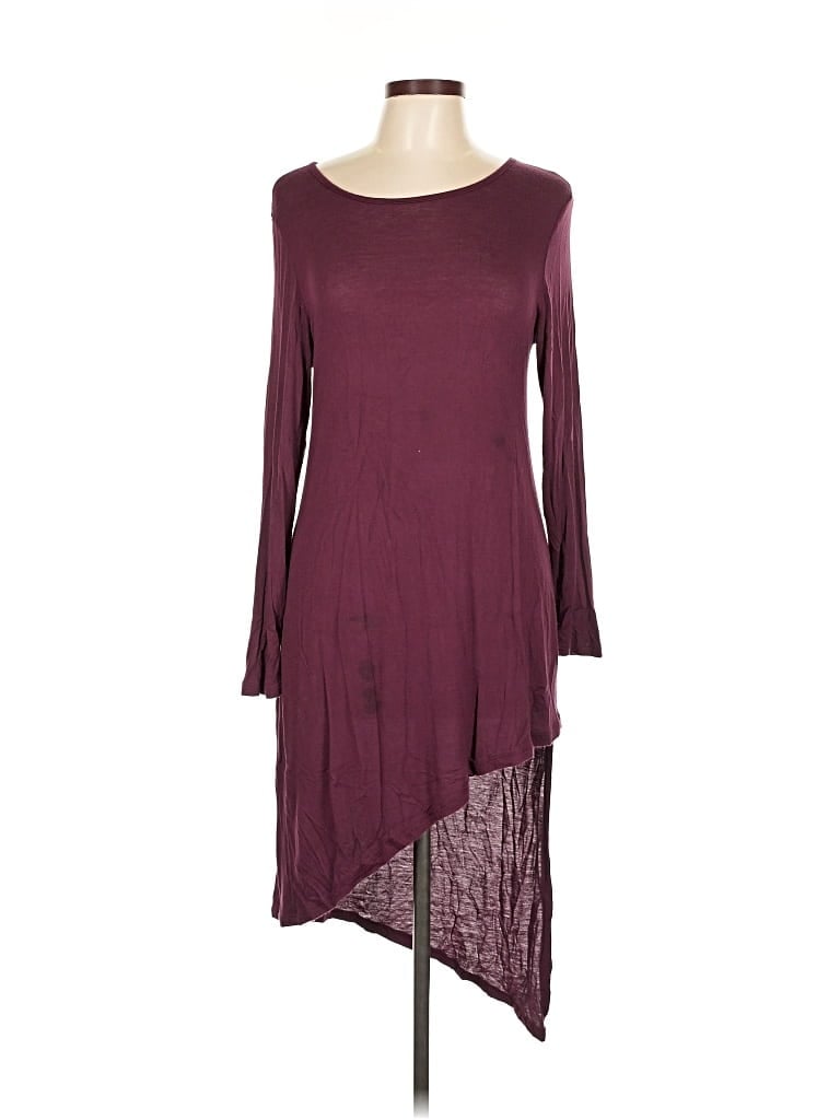 Pre-owned 24seven Comfort Apparel Casual Dress In Burgundy