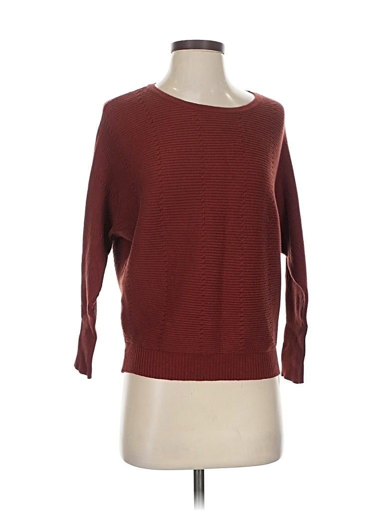Pre-owned T Tahari Pullover Sweater In Burgundy