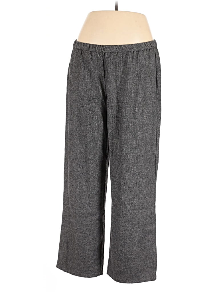 Pre-owned Eileen Fisher Wool Pants In Gray