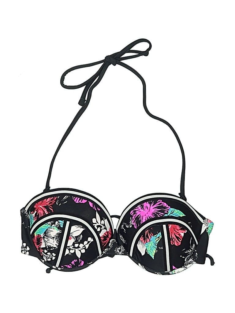 Pre-owned Xhilaration Swimsuit Top Black Swimwear