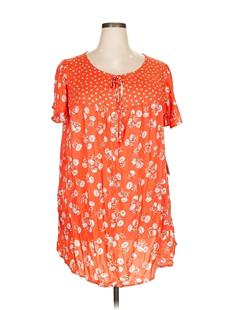 Woman Within Casual Dress In Orange