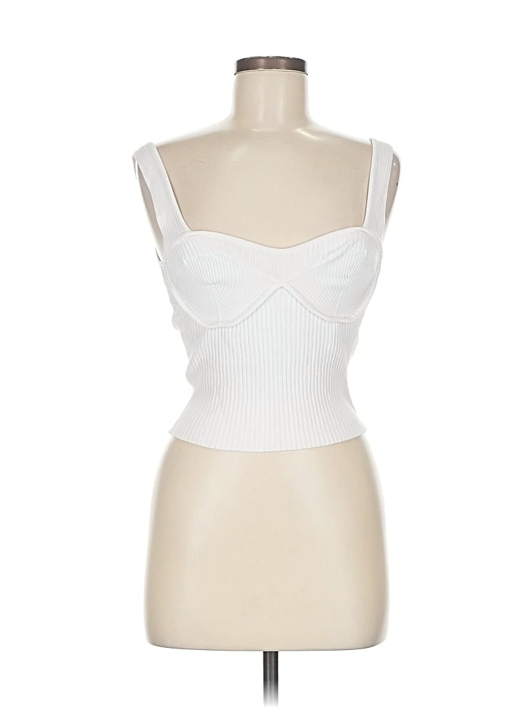 Pre-owned Hera Collection Sleeveless Top White Strapless Neckline Tops