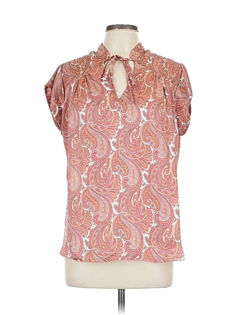 Pre-owned Assorted Brands Short Sleeve Blouse In Pink