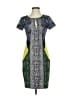 BCBGMAXAZRIA Graphic Multi Color Green Cocktail Dress Size XS - photo 1