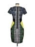 BCBGMAXAZRIA Graphic Multi Color Green Cocktail Dress Size XS - photo 2