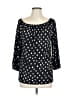 Anne Klein Polka Dots Black 3/4 Sleeve Blouse Size L - photo 1