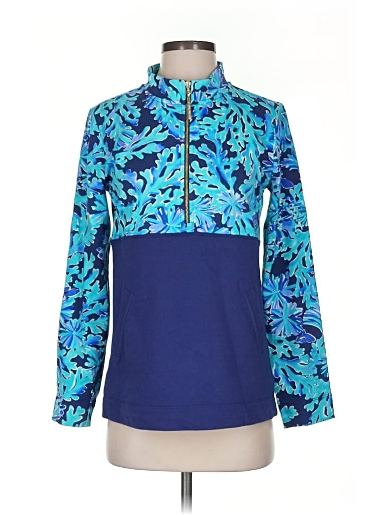 Pre-owned Lilly Pulitzer Track Jacket In Blue