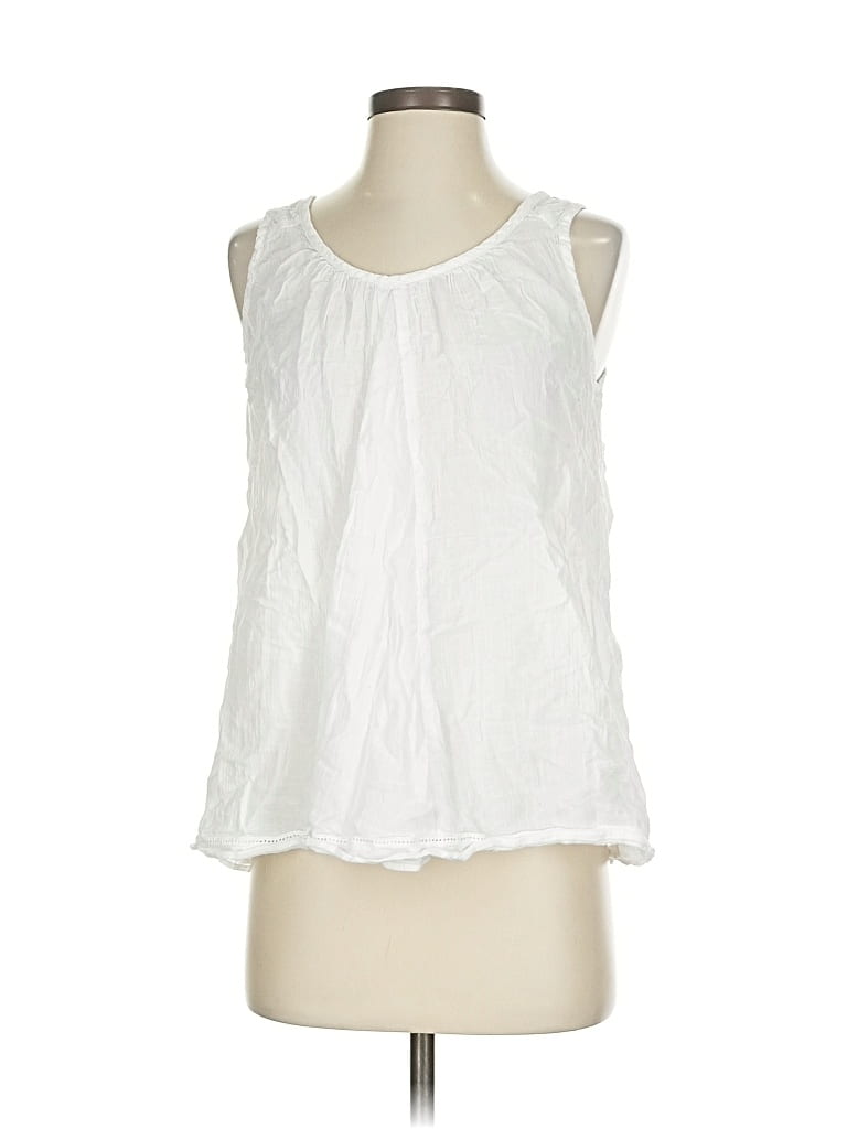 Pre-owned Uniqlo Sleeveless Blouse In White