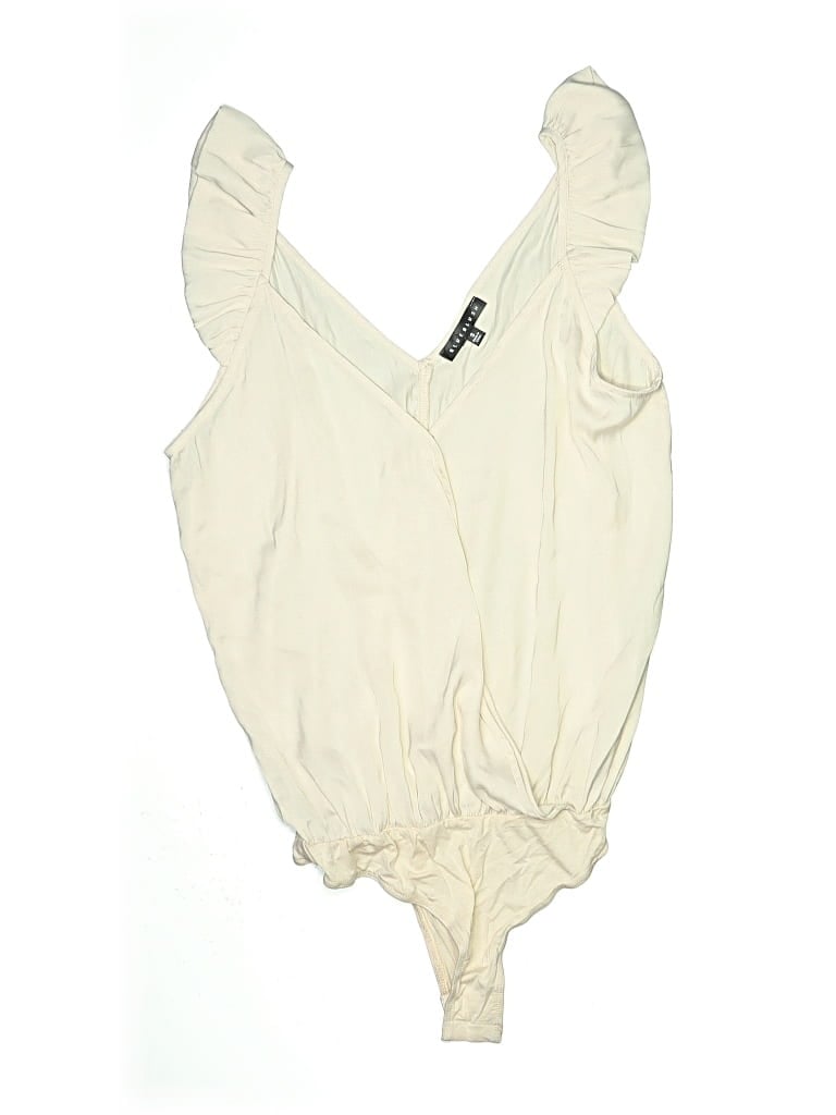 Pre-owned Blue Blush Bodysuit In White