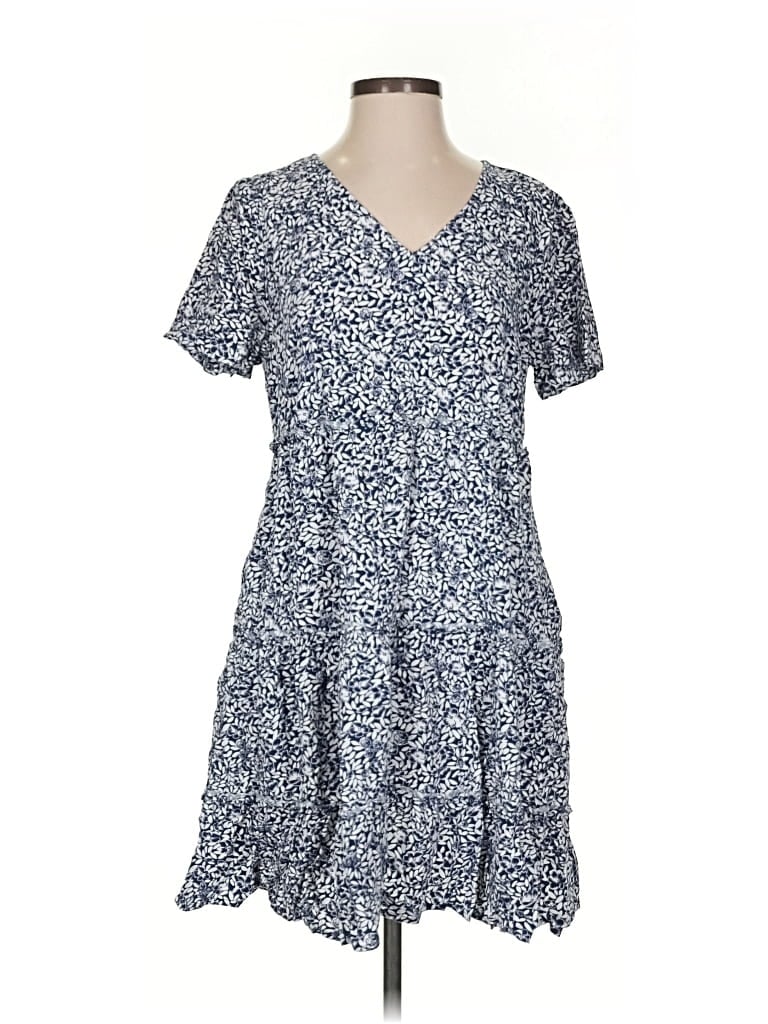 Pre-owned J.crew Factory Store Casual Dress In Blue