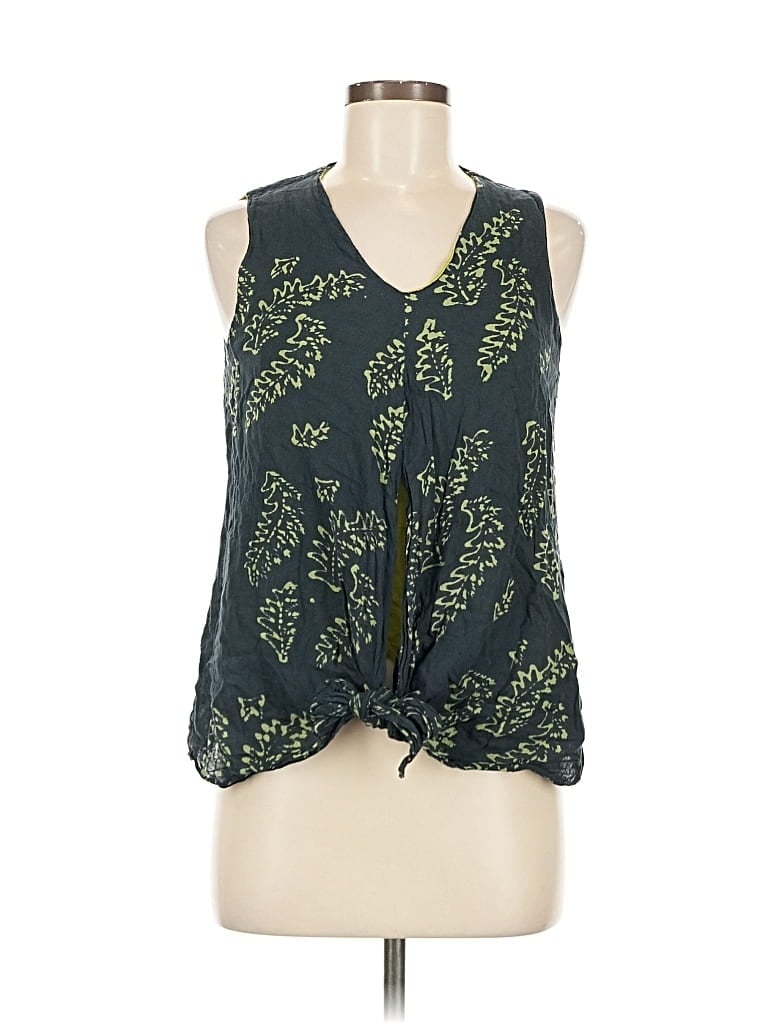 Pre-owned Assorted Brands Sleeveless Blouse In Green