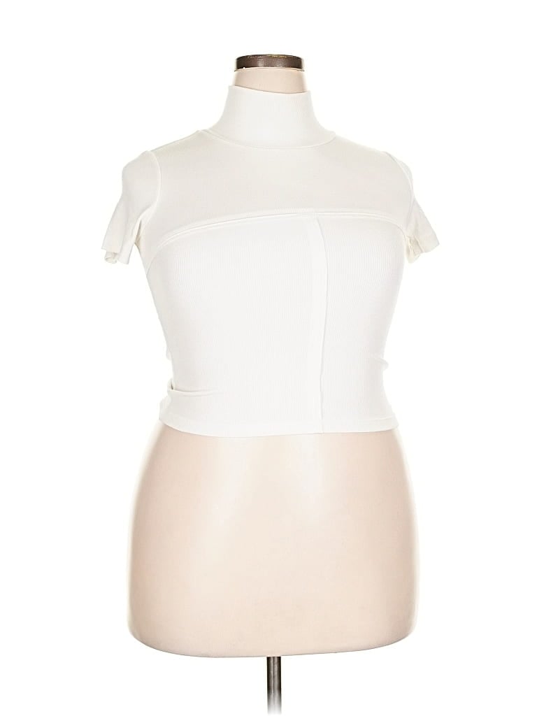 Pre-owned Wilfred Free Short Sleeve Turtleneck In White