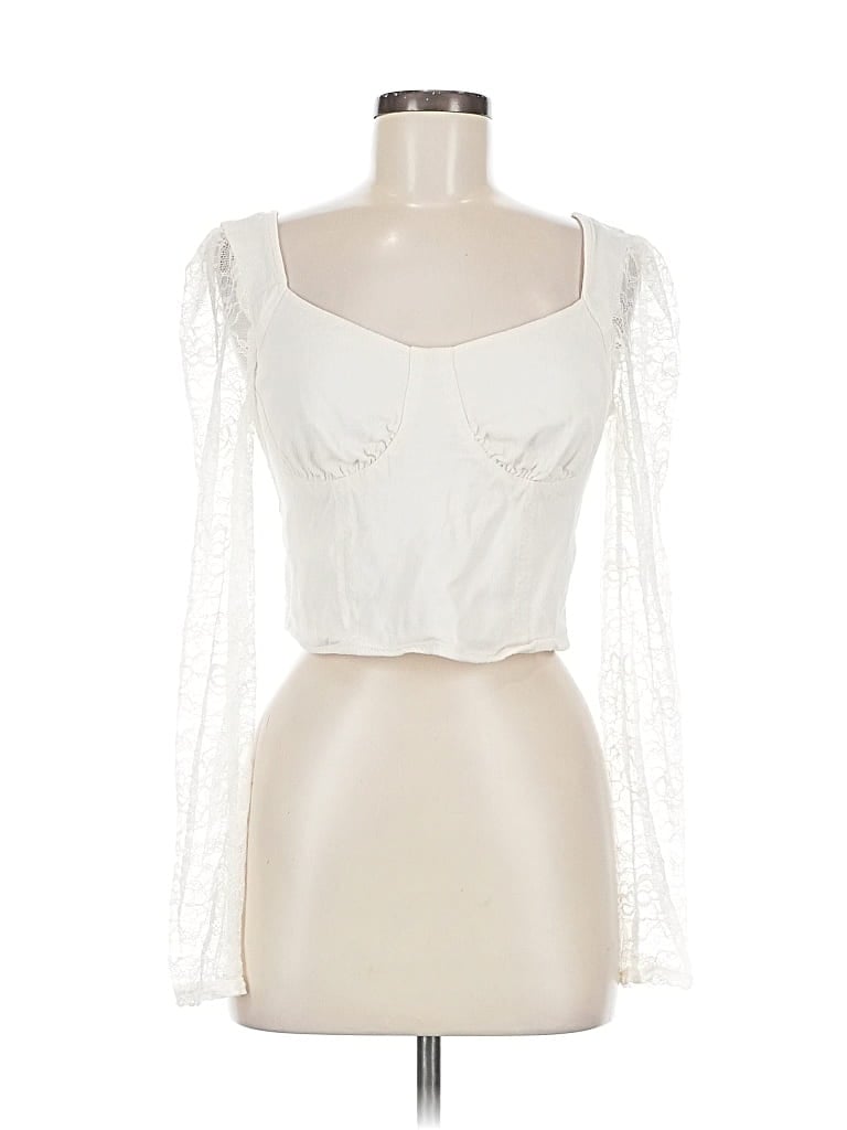 Pre-owned Wild Fable Sleeveless Blouse In White