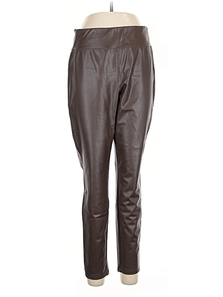 Pre-owned Gap Faux Leather Pants In Brown
