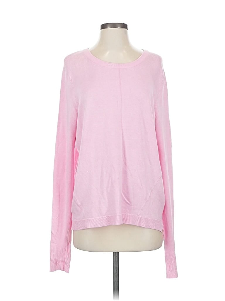 Pre-owned French Connection Long Sleeve Top Pink Boatneck Tops