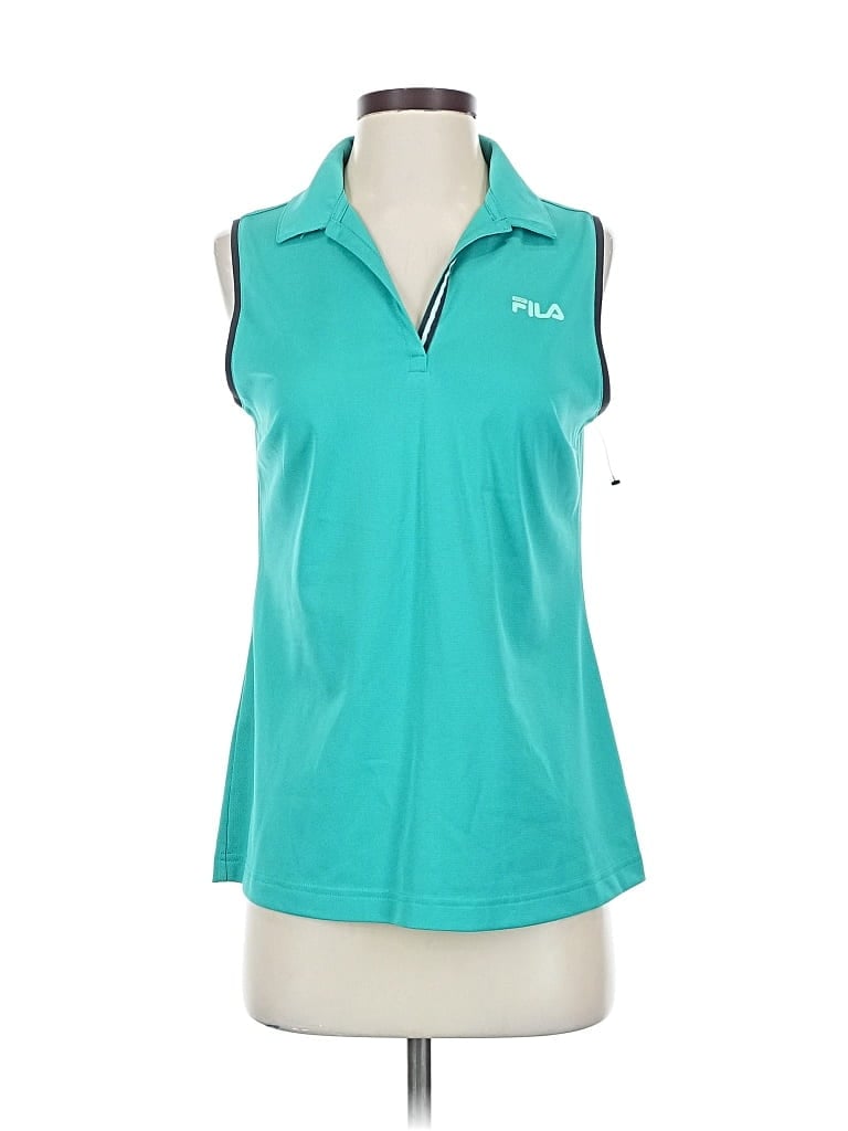 Pre-owned Fila Sport Sleeveless Polo Shirt In Blue