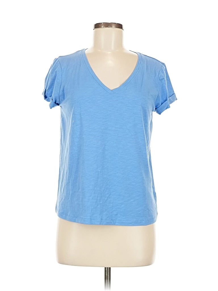 Pre-owned Max Studio Short Sleeve T-shirt In Blue