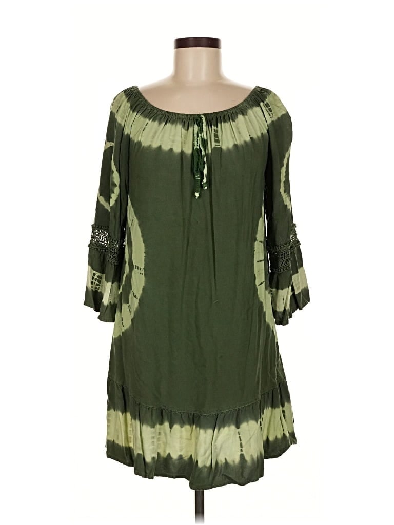 Pre-owned Assorted Brands 3/4 Sleeve Blouse In Green