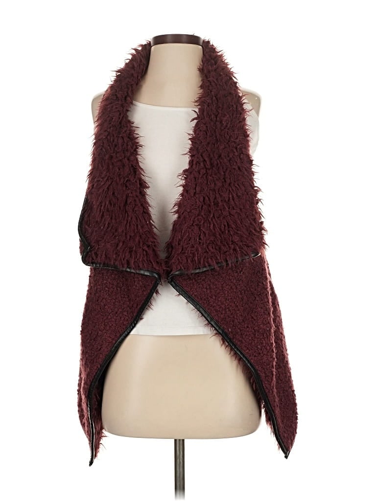 Pre-owned Love Tree Cardigan Sweater In Burgundy
