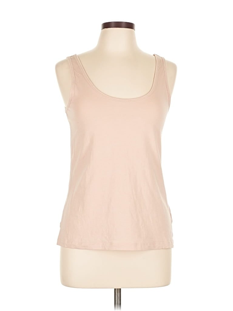 Pre-owned Duluth Trading Co. Tank Top Tan Halter Neckline Tops In Brown