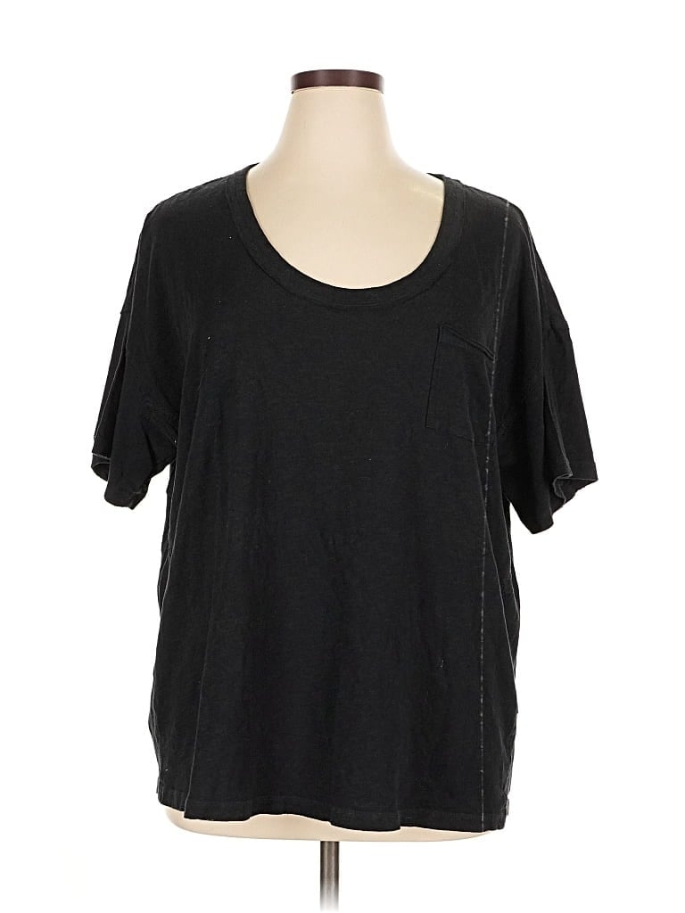 Pre-owned Aerie Short Sleeve T-shirt In Black
